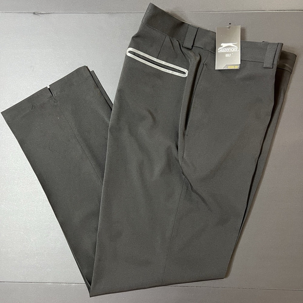 Slazenger Golf Tech Pants‎ Modern Fit Straight Leg 36x32 Black NWT Athletic